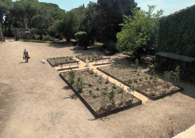 Potager vu depuis le château