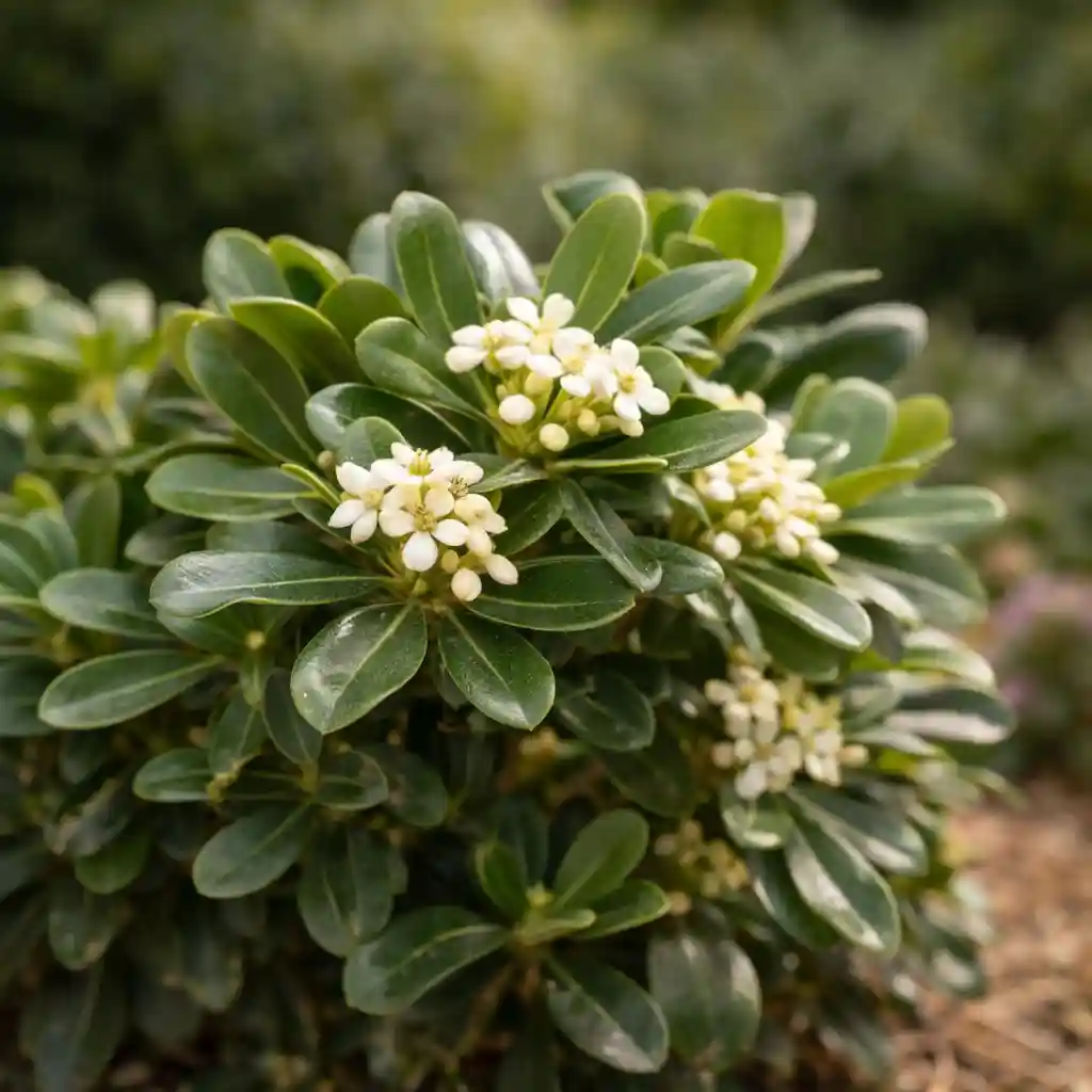 Pittosporum-tobira-fleur-blanche-Brise-vue-naturel-quelles-haies-persistantes-choisir-dans-le-Sud-de-la-France-Beziers-paillage Pittosporum-tobira-fleur-blanche-Brise-vue-naturel-quelles-haies-persistantes-choisir-dans-le-Sud-de-la-France-Beziers-paillage